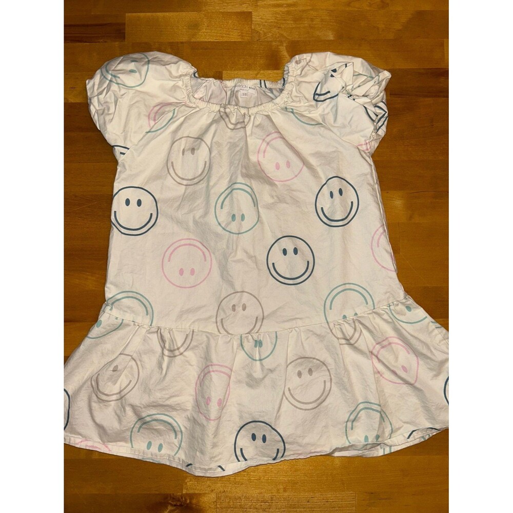 Grayson Mini Brand Girls White Smiley Face Dress Size 5T